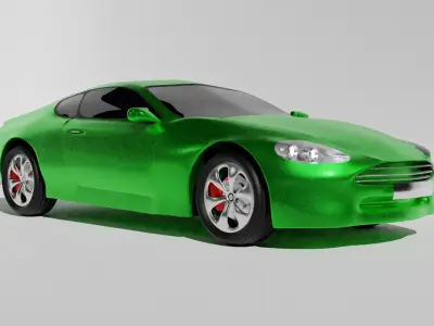 Low poly car model for games Free low-poly 3D model