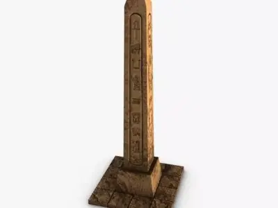 Obelisk egyptian Low-poly 3D model