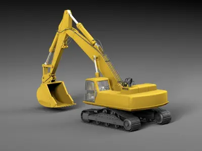 Digger skinned Free 3D model