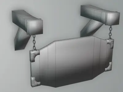 Tavern Sign Low-poly 3D model