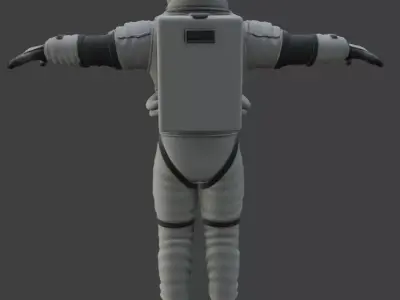 Realistic Astronaut Space Suit 3D model 9