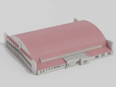 Hangar Exterior 1 Low-poly 3D model