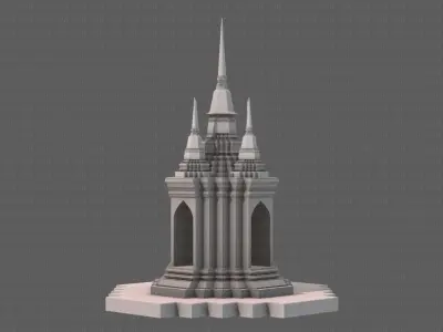Pagoda V06 Low-poly 3D model