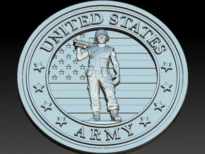 US Soldier  Vietnam  3D STL Model for CNC Router Engraver 3D model