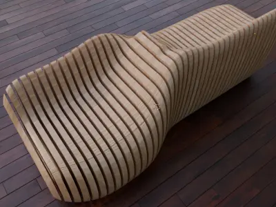 parametric bench  3D model buy