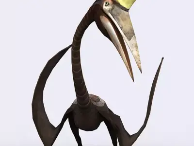 3DRT - Dinosaurs - Quetzalcoatlus Low-poly 3D model