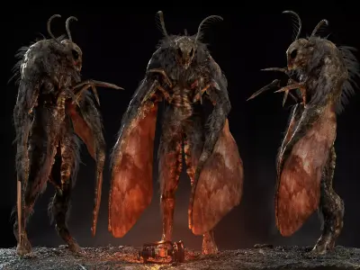 Mothman Low-poly 3D model