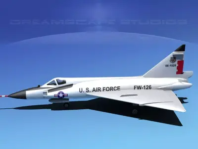 Convair F-102 Delta Dagger IND ANG 3D model