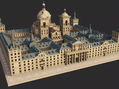 El Escorial Madrid 3D model