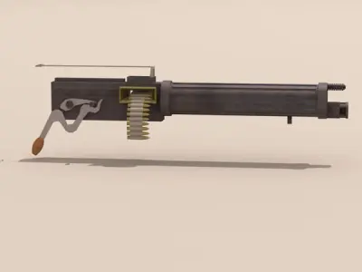 Vickers machine gun 3D model