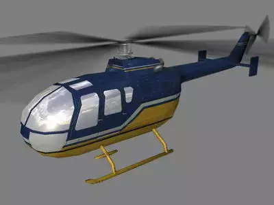 Bo105 V3 Helicopter Low-poly 3D model