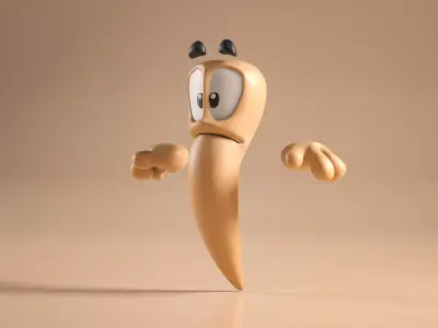 Worm - Worms Subdidivion-Ready Free low-poly 3D model