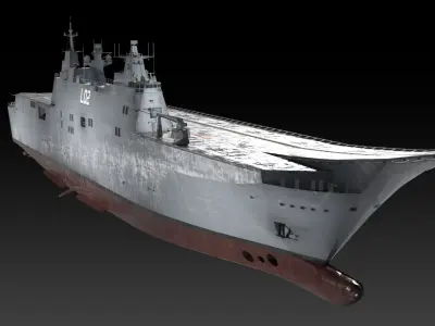 HMAS Canberra Low-poly 3D model
