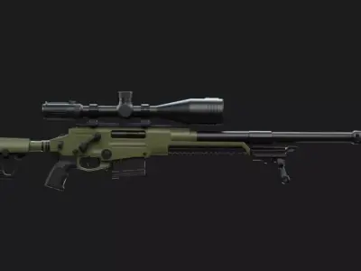 Modern Sniper Rifle 3D model purchase