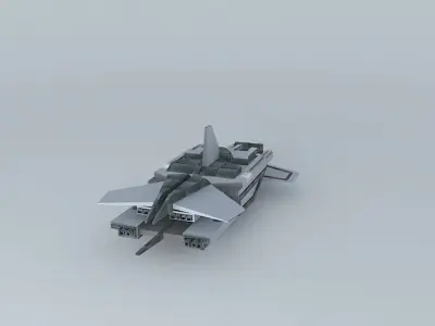 Spaceship fighter jet Free 3D model