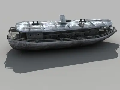 Old Cargo Ship 03 3D model