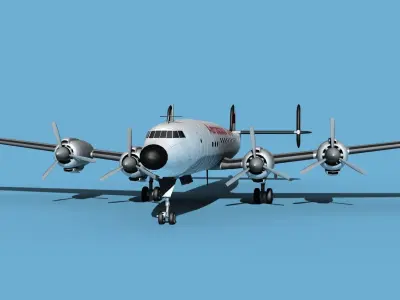 Lockheed L1649 Star Liner Aerospace Lines 3D model
