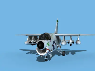 Chance Vought A-7C Corsair II V19 USN 3D model