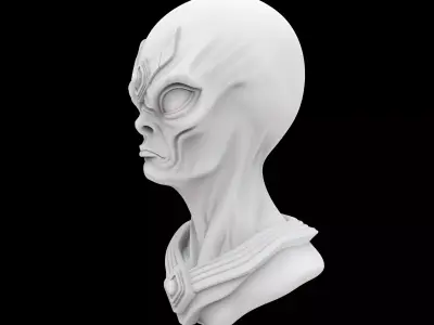 Alien God Bust 3D Print Model 3D print model