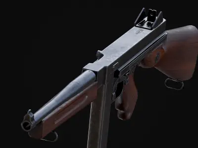 M1A1 Thompson Low-poly 3D model