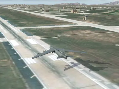 Military Airbase Low-poly 3D model