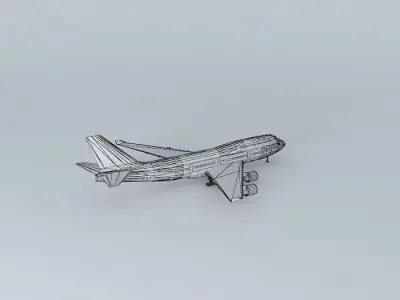 Aircraft in Guarulhos 3D model
