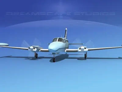  Cessna 414 Chancellor V14 3D model