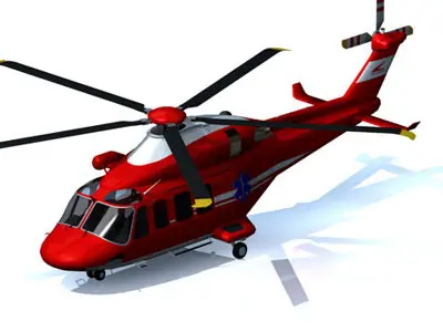 AW139 air ambulance 3D model