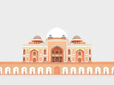 Humayun Tomb 3D model