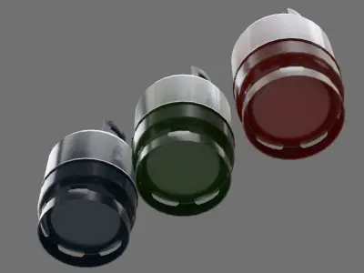 Gas Cylinder 1A Low-poly 3D model