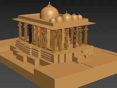 SHIVA TEMPLE 3D MODEL - INDIA RAJASTHAN 3D model