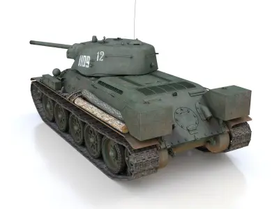 T-34-76 UZTM - Model 1942 - Soviet tank - 1109 3D model