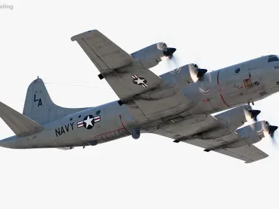 P-3 Orion Low-poly 3D model