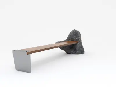Stones Bench 3D model