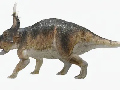 Styracosaurus No rigging 2K textures Low-poly 3D model