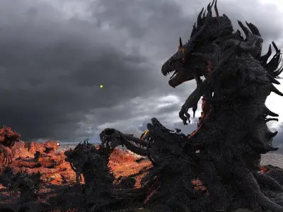 Dantes Demon Clawed sculptures Kit bash full 3D model