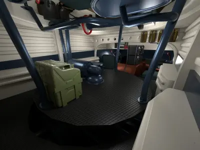 Fully built Panzer Tiger Tank Late 1944 v1 Firing HDRI 3D model