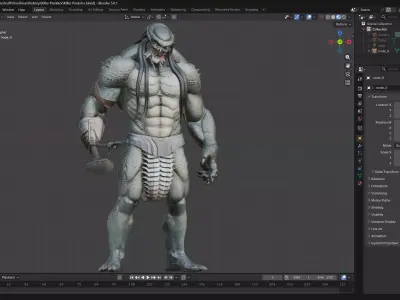 The Brute Predator from Killer of Killers Animated Feature 3D print model