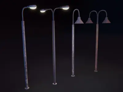 Street Lamps Free low-poly 3D model
