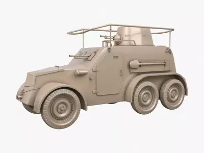 OA vz 30 Armoured Car German Clay  Vray 3D model