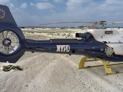 Airbus H130 Police High Detail 3ds max Vray 3D model