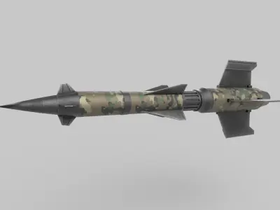 missile camouflaged Low-poly 3D model