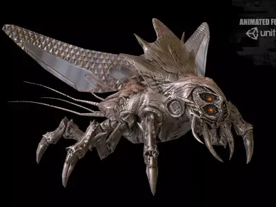 LandBug5 spider Low-poly 3D model