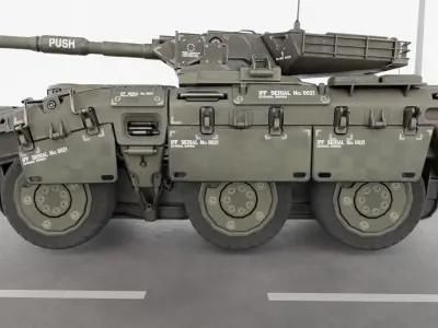 light tank Low-poly 3D model purchase