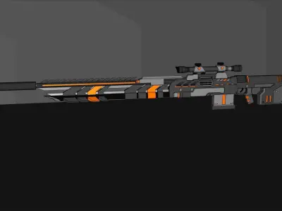 Sniper Rifle - SHARK -GAME READY Free low-poly 3D model