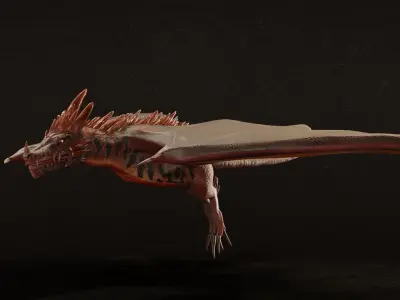 Crystal Dragons Low-poly 3D model