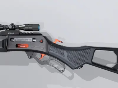 ShotGun-MK2 Low-poly 3D model