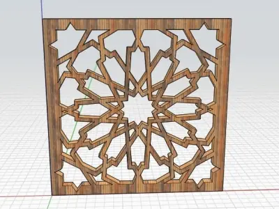 islami pattern Free 3D model