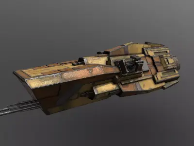 42Scipio-Africanus star wars spaceship Low-poly 3D model