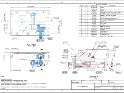 P-51D Mustang Tail Wheel Down Position Lock Support 3D print model